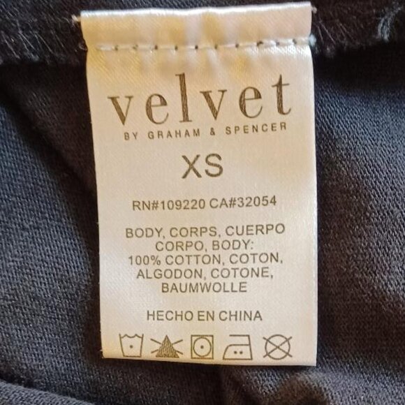 EUC Velvet by Graham & Spencer For Anthropologie Black Puff Sleeve Dress Size XS - Picture 8 of 9